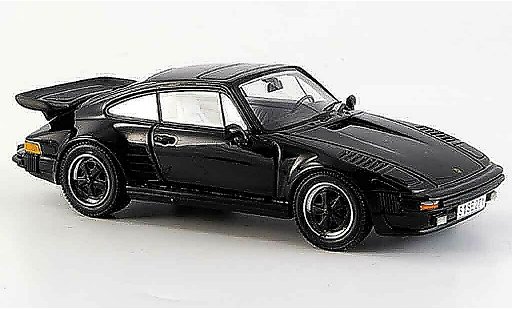 Porsche 911 Turbo 1/43 Neo SE Flatnose zwart 1987 modelauto