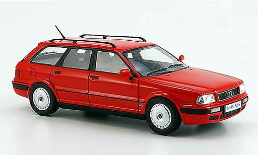 Audi 80 avant 1/43 Neo (B 4) rood modelauto