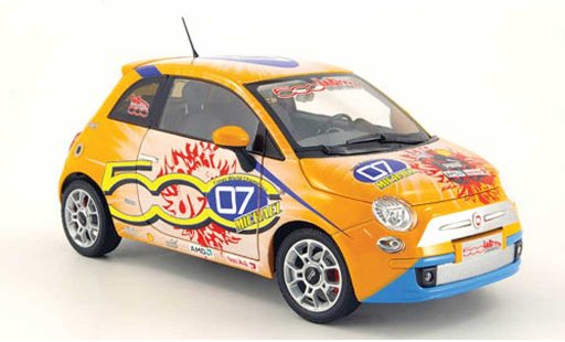 Fiat 500 Schumacher 1/18 Norev michael oranje wroom version 2008 modelauto