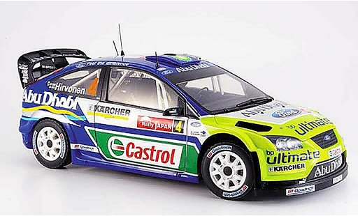 Ford Focus RS WRC 1/18 Sun Star hirvonen winnaar japan modelauto