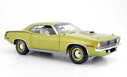 Plymouth Cuda 1970 1/18 Highway 61 groen modelauto