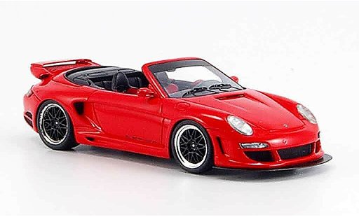 Gemballa GTR 500 1/43 Spark Avalanche rood kap geoffnet modelauto