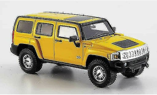Hummer H3 Base 1/43 Spark geel 2006 modelauto