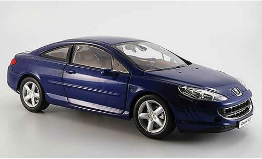 Peugeot 407 coupe 1/18 Norev blauw 2005 modelauto