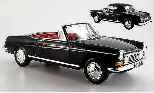 Peugeot 404 Cabriolet 1/18 Norev zwart 1967 modelauto