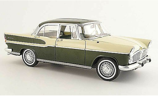 Simca Chambord Base 1/18 Norev groen beige 1958 modelauto