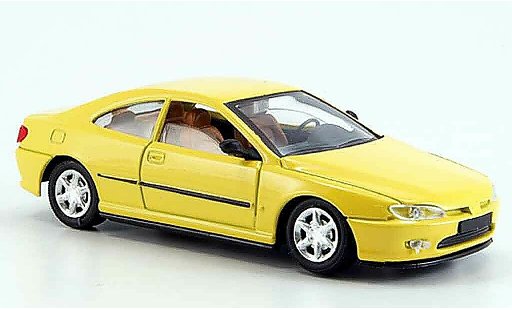 Peugeot 406 Coupe 1/43 Solido geel modelauto