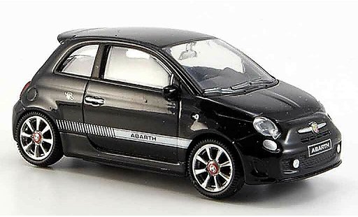 Fiat 500 Abarth 1/43 Mondo Motors New Abarthzwart 2007 modelauto