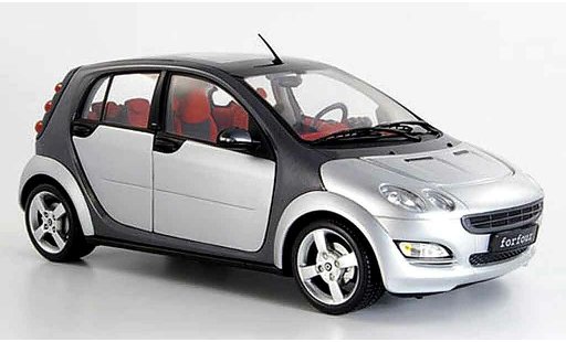 Smart ForFour Base 1/18 Kyosho grijs exklusiv 2004 modelauto