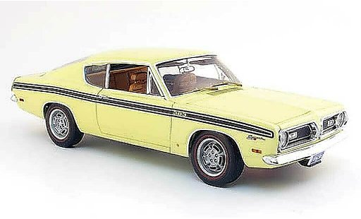 Plymouth Barracuda 1969 1/18 Highway 61 formula s 383 geel modelauto