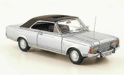 Ford Taunus 20M 1/43 Neo (P7b) Coupe blauw zwart modelauto