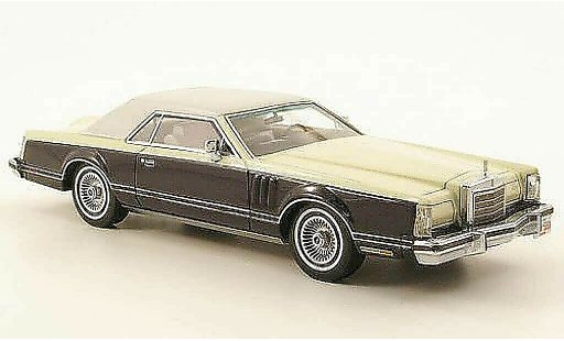 Lincoln Continental 1979 1/43 Neo Mark V blauw/creme/wit modelauto
