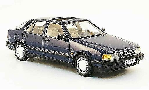 Saab 9000 i 1/43 Neo blauw 1988 modelauto
