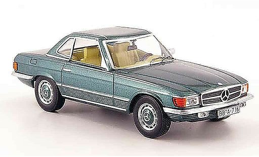 Mercedes 350 Base 1/43 IXO (R107) Hard Top groen 1972 modelauto