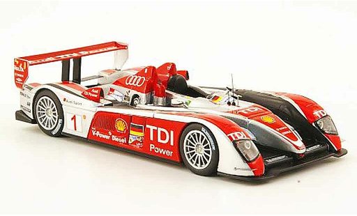 Audi R10 course 1/43 IXO 2008 TDI No.1 Biela Pirro Werner 24h Le Mans 2008 modelauto