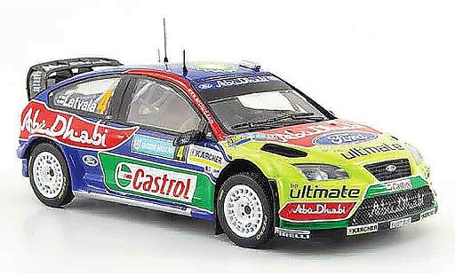Ford Focus RS WRC 1/43 IXO 07 No.4 BP Abu Dhabi Rally Zweden 2008 modelauto