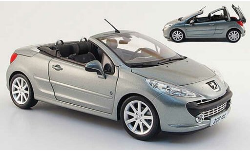 Peugeot 207 CC 1/18 Norev roland garros grijs 2008 modelauto