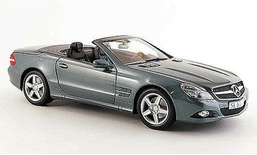 Mercedes Classe SL cabriolet 1/18 Minichamps (r 230) grijs anthracite modelauto