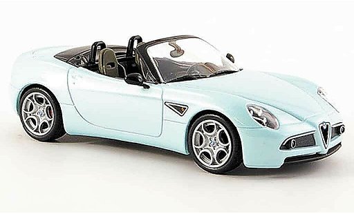 Alfa Romeo 8C competizione 1/43 M4 spyder blauw 2006 modelauto