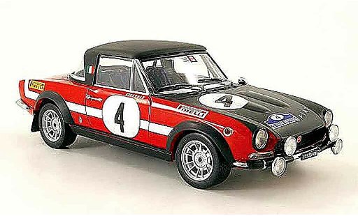 Fiat 124 Abarth 1/18 Sun Star no.4 rallye grece 1972 modelauto
