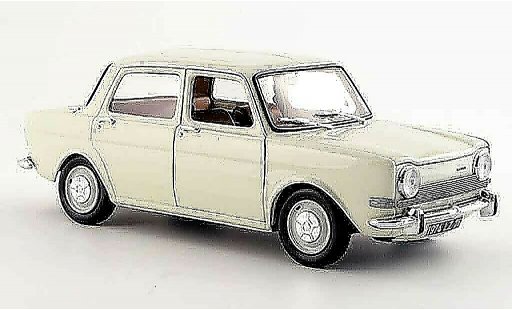 Simca 1000 LS 1/18 Norev wit 1974 modelauto