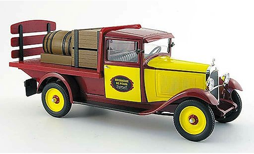Citroen C4 1930 1/18 Solido laadbak brasseur rood/geel met ladegut modelauto