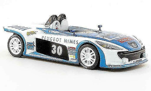 Peugeot 207 Spider 1/43 Solido no.30 lunardi wit blauw 2008 modelauto