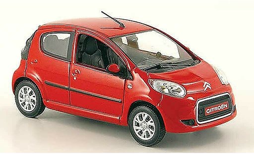 Citroen C1 Berline 1/43 Norev rood 2009 modelauto