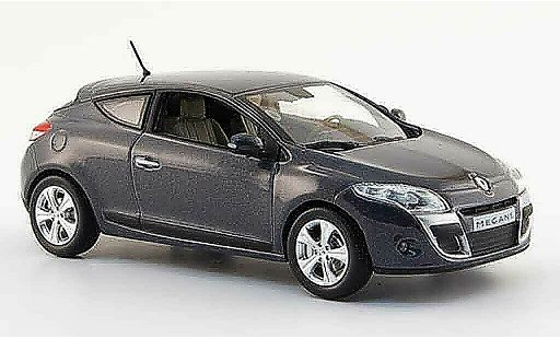 Renault Megane Coupe 1/43 Norev grijs 2009 modelauto