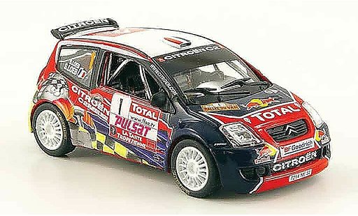 Citroen C2 S1600 1/43 Norev no.1 rood bul rallye du var 2008 modelauto