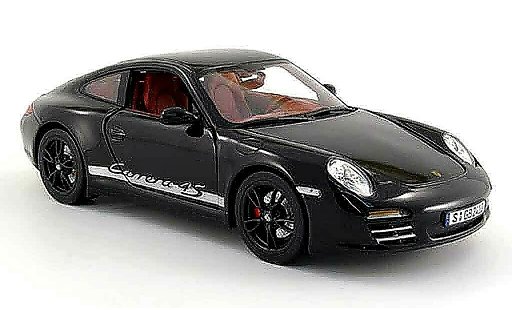 Porsche 911 4S 1/18 Norev zwart 2008 modelauto