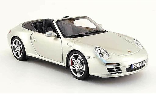Porsche 911 4S 1/18 Norev cabriolet grijs 2008 modelauto