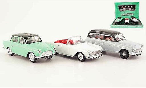 Simca P 60 Base 1/43 Norev 3er limousine cabrio en kombi modelauto