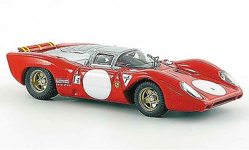 Ferrari 312 P 1/43 Best Coupe Monza Prova rood/grijs 1969 modelauto