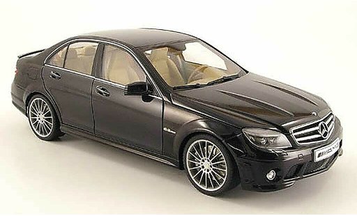 Mercedes Classe C AMG 1/18 Autoart 63 zwart avec ledersitze 2007 modelauto