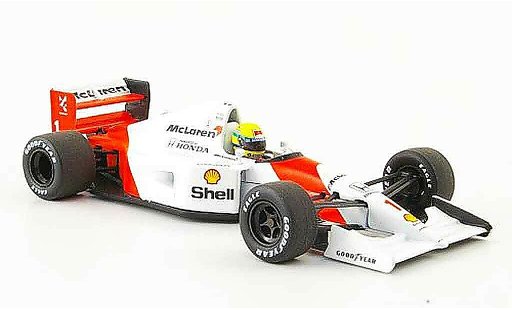 Honda F1 Base 1/43 Minichamps McLaren MP 4 7 No.1 A.Senna Saison 1992 modelauto