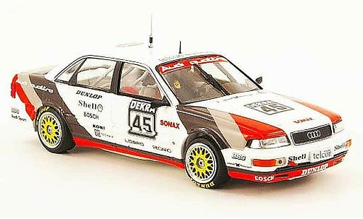 Audi V8 dtm 1/43 Minichamps Quattro No.45 W.Rohrl Hockenheim 1990 modelauto
