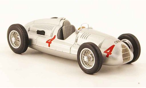 Auto Union Typ D course 1/43 Minichamps No.4 winnaar GP Britannien 1938 modelauto