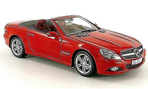 Mercedes Classe SL cabriolet 1/18 Minichamps (r230) rood 2008 modelauto