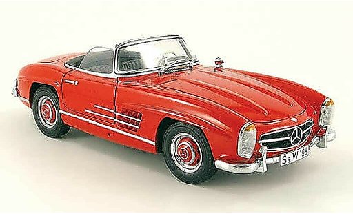 Mercedes 300 Roadster 1/18 Minichamps (w 198 ii) rood 1957 modelauto