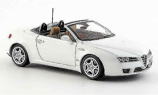 Alfa Romeo Spider Brera cabriolet 1/43 Minichamps edizione 2008 wit 2007 modelauto