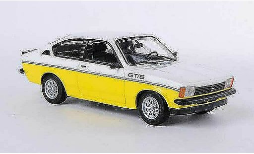 Opel Kadett C GT/E 1/43 Minichamps wit/geel 1978 modelauto