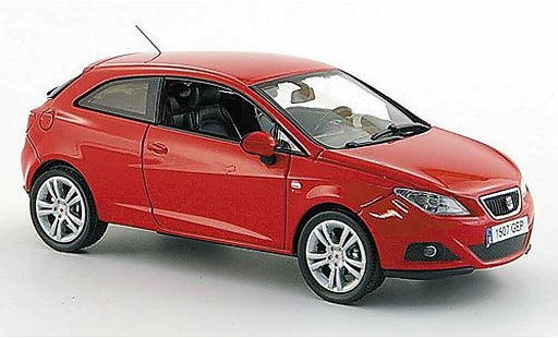 Seat Ibiza SC 1/43 J Collection rood 3-portes 2008 modelauto