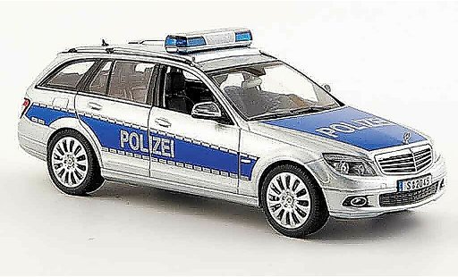 Mercedes Classe C T-Modell 1/43 Schuco T Modell (W 204) politie Duitsland 2007 modelauto