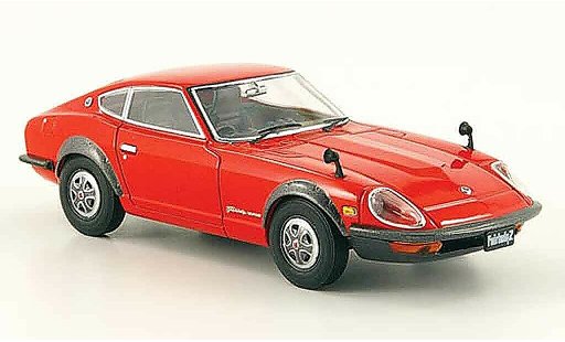 Nissan 240 ZG 1/43 Ebbro Fairlady rood 1971 modelauto