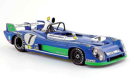 Simca Matra MS670B 1/18 Spark ms 670 b no.7 gitanes winnaar le mans 1974 modelauto
