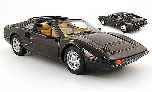 Ferrari 308 GTS 1/18 Hot Wheels zwart modelauto