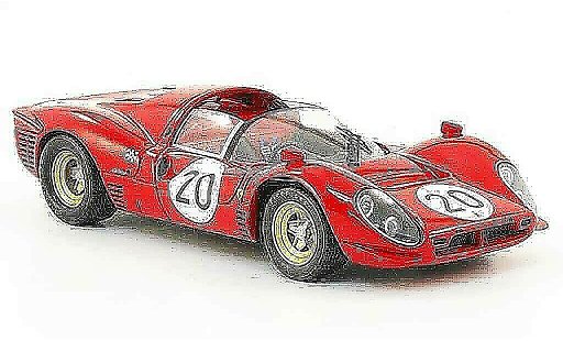 Ferrari 330 P4 1/43 Hot Wheels Elite no.20 24h le mans 1967 modelauto