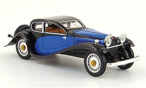 Bugatti 50 coupe 1/43 Rio zwart/blauw 1933 modelauto