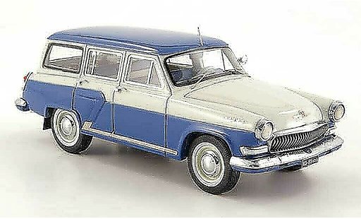 Wolga M22 Base 1/43 Neo blauw/grijs 1960 modelauto